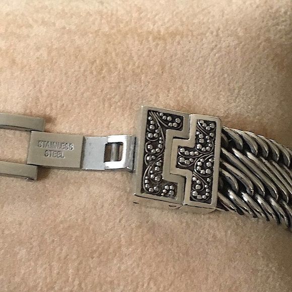 LOIS HILL Watch Sterling Silver Band Square Face - Picture 6 of 15